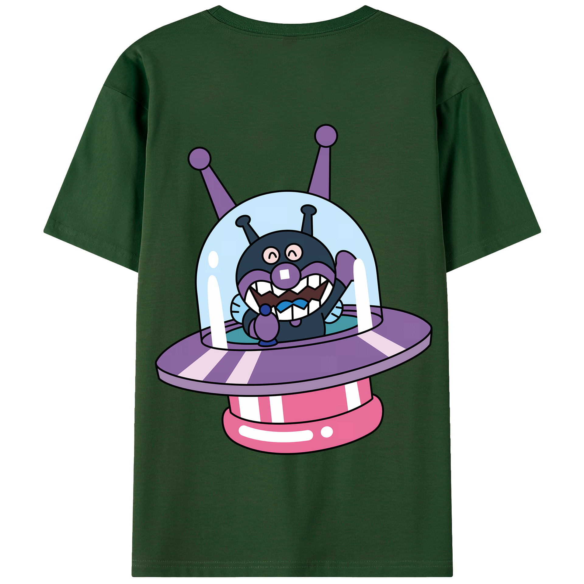 （画像用） アンパンマン Anpanman 綿100％半袖Tシャツ（背面プリント）